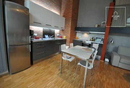 Luxusní, plně zařízený jednoložnicový loft s terasou, Karlín