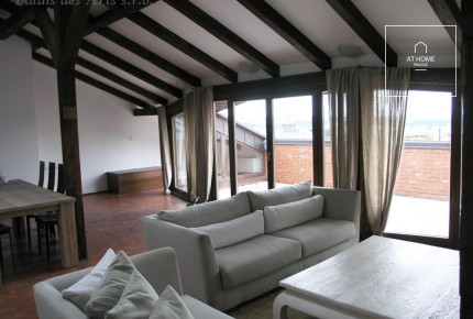 Exceptional two level partly furnished 3-bedroom flat, Ibsenova, Vinohrady