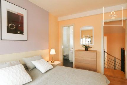 2 bedroom fully furnished duplex, Belgická, Vinohrady
