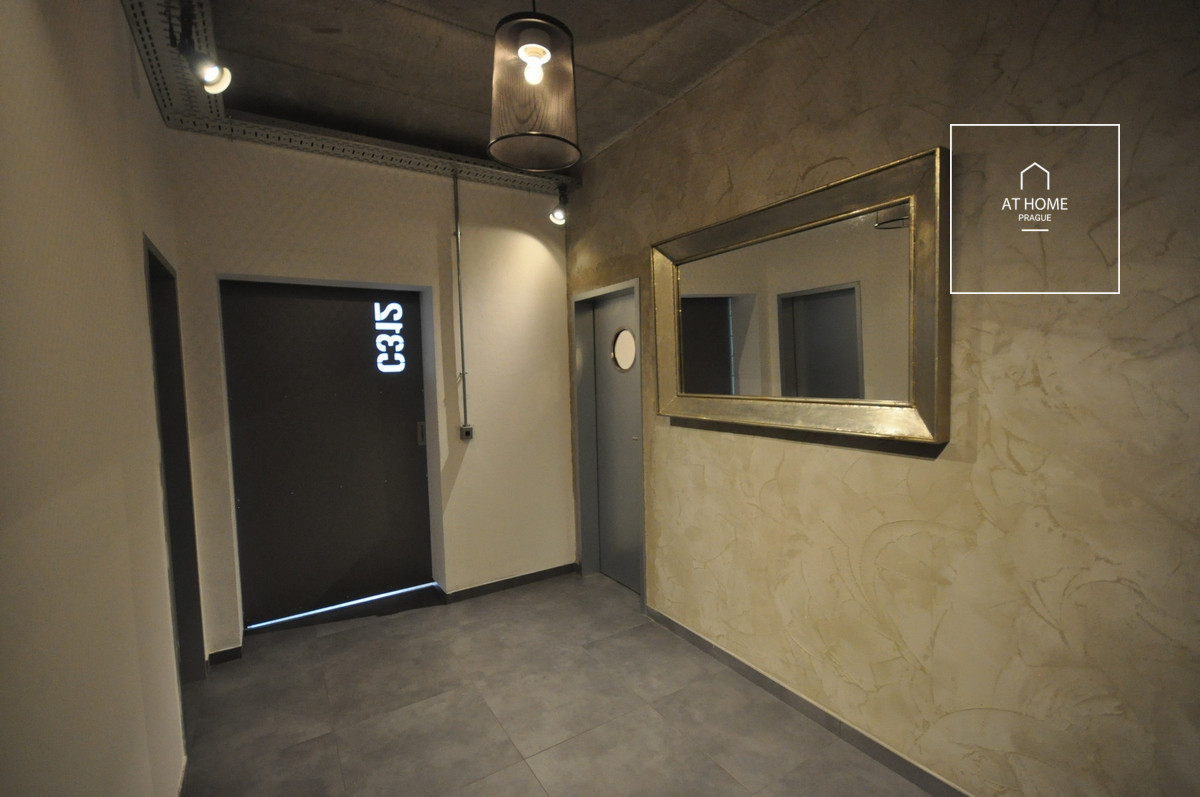 Stylový mezonetový apartman, U Průhonu, Holešovice