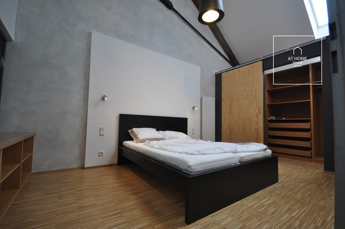 Stylový mezonetový apartman, U Průhonu, Holešovice