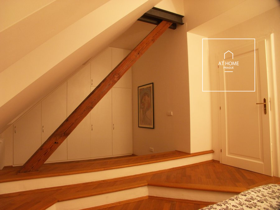 Attic, duplex apartment for rent, Odborů, Nové Město