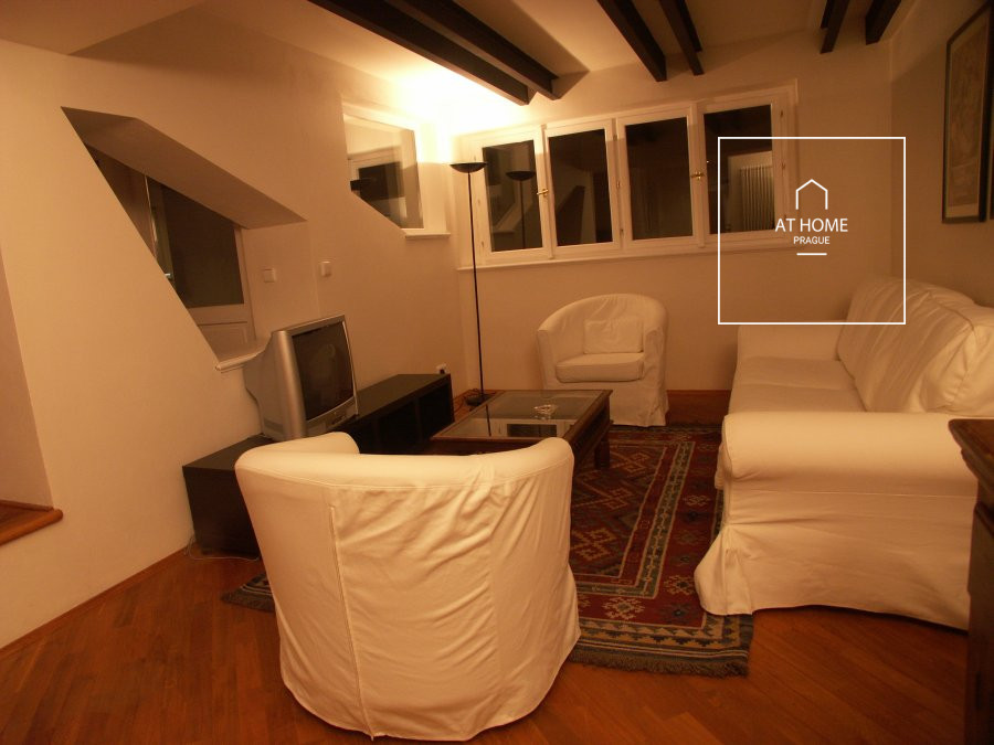 Attic, duplex apartment for rent, Odborů, Nové Město