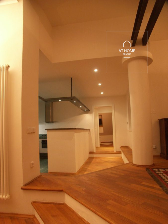 Attic, duplex apartment for rent, Odborů, Nové Město