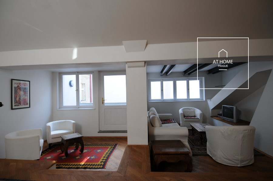 Attic, duplex apartment for rent Prague Prague 2, Odborů, Nové Město