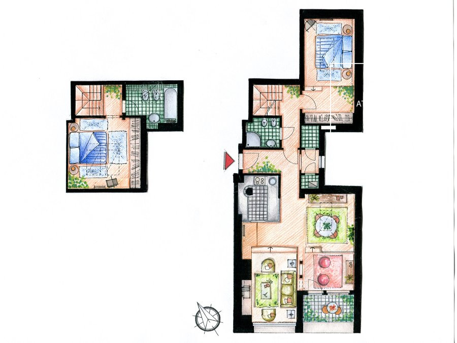 Attic, duplex apartment for rent Prague Prague 2, Odborů, Nové Město