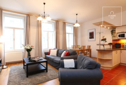 Plně zařízený apartman 3+kk v Sázavské ulici na Vinohradech