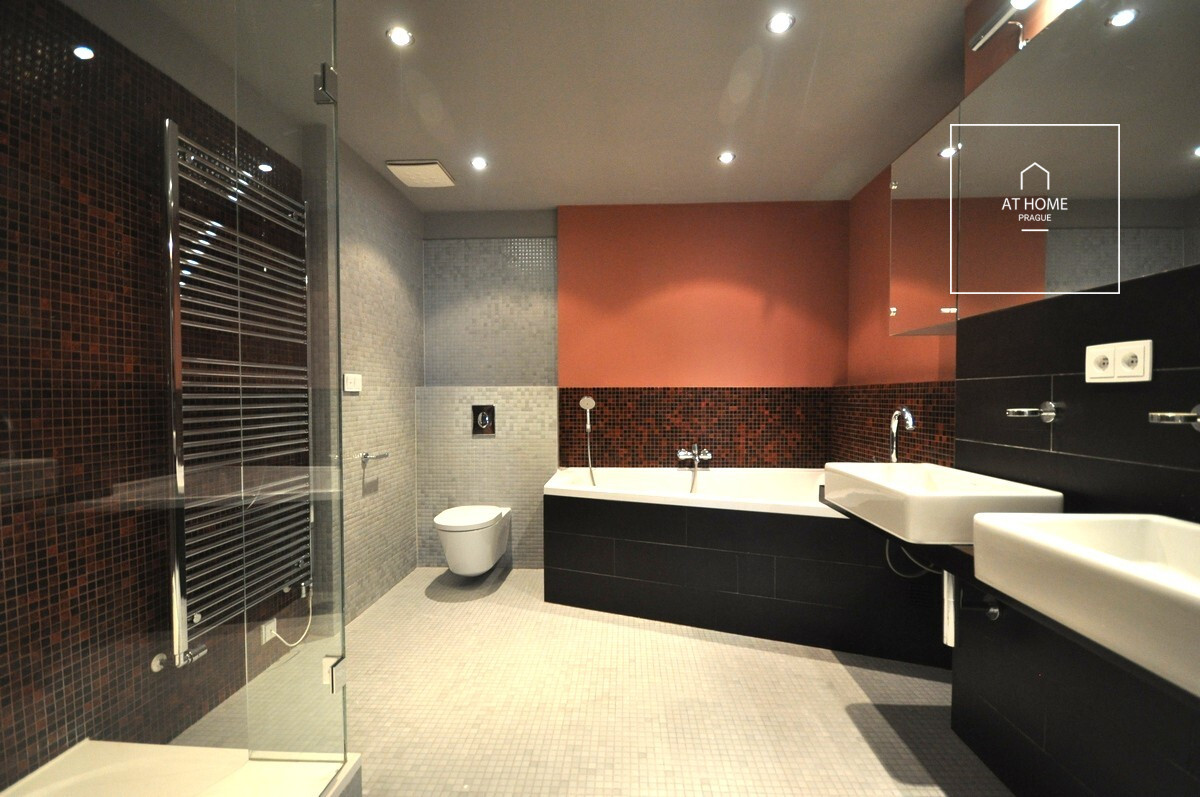 Fully furnished, luxury 3 bedroom apartment with 2 terraces, Rezidence Riegrovy Sady, Vinohrady