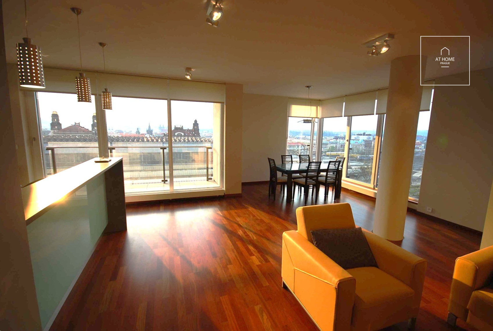 Fully furnished, luxury 3 bedroom apartment with 2 terraces, Rezidence Riegrovy Sady, Vinohrady