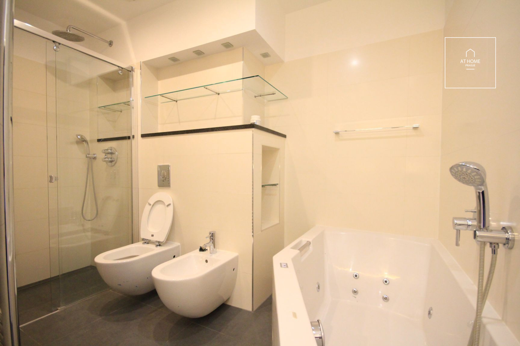 Unfurnished (furnishing possible), 4-bedroom apartment with terrace, Chopinova, Vinohrady