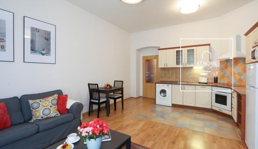 Příjemný zařízený byt, Moravská, Vinohrady