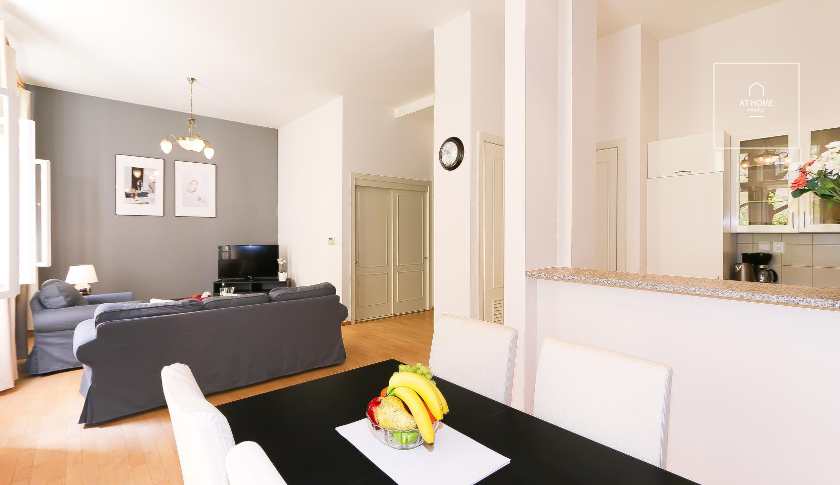Plně zařízený byt 3+kk/balkon, Belgická, Vinohrady