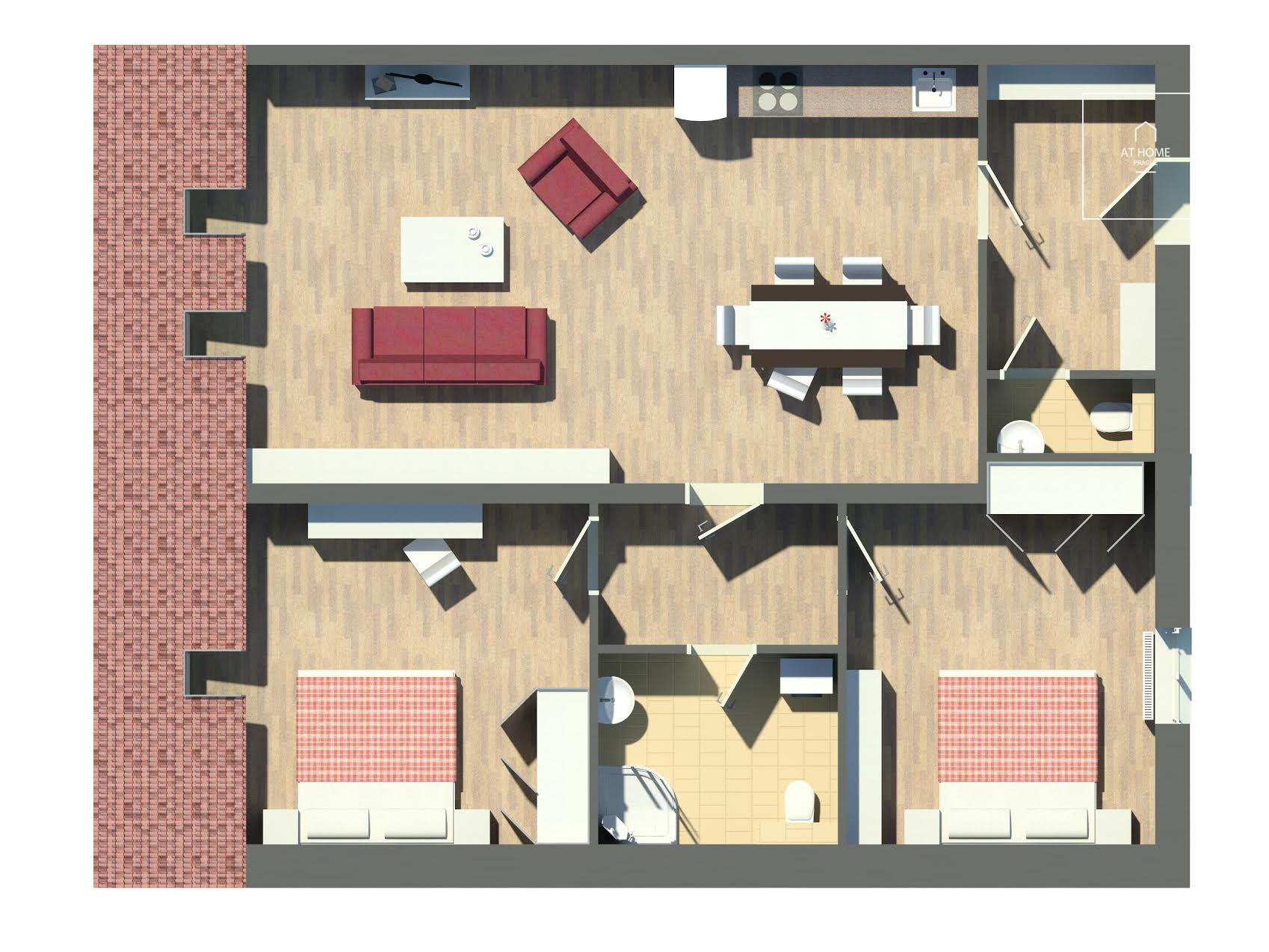 Fully furnished 2 bedroom apartment, Máchova, Vinohrady