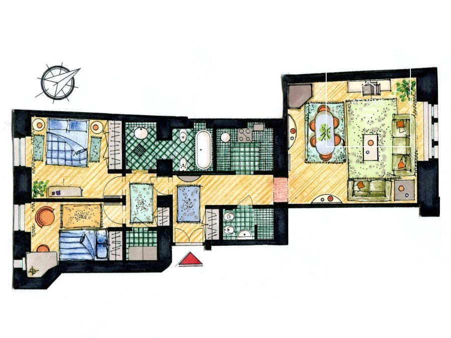 Wonderful apartment for rent Prague Prague 2, Odborů, Vinohrady