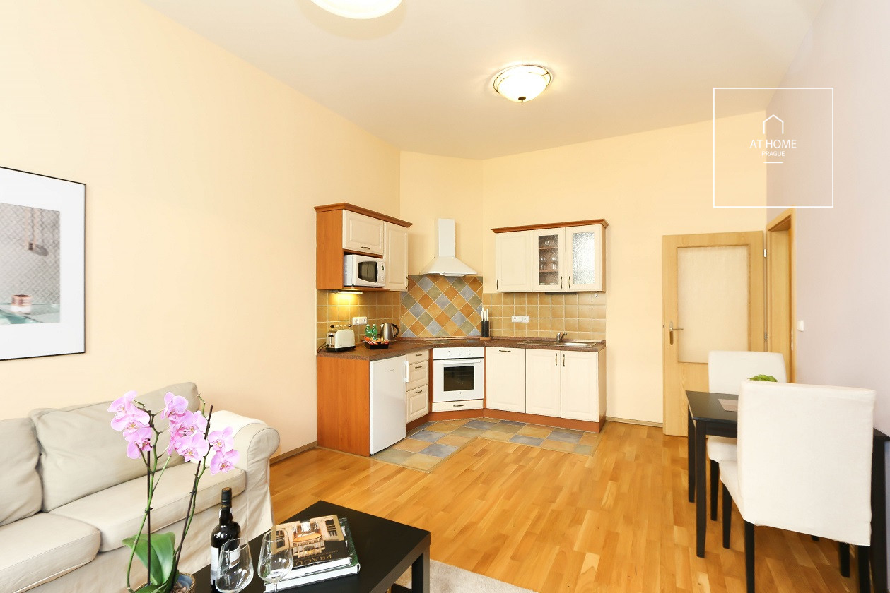 Fully furnished 1-bedroom apartment, Moravská, Vinohrady