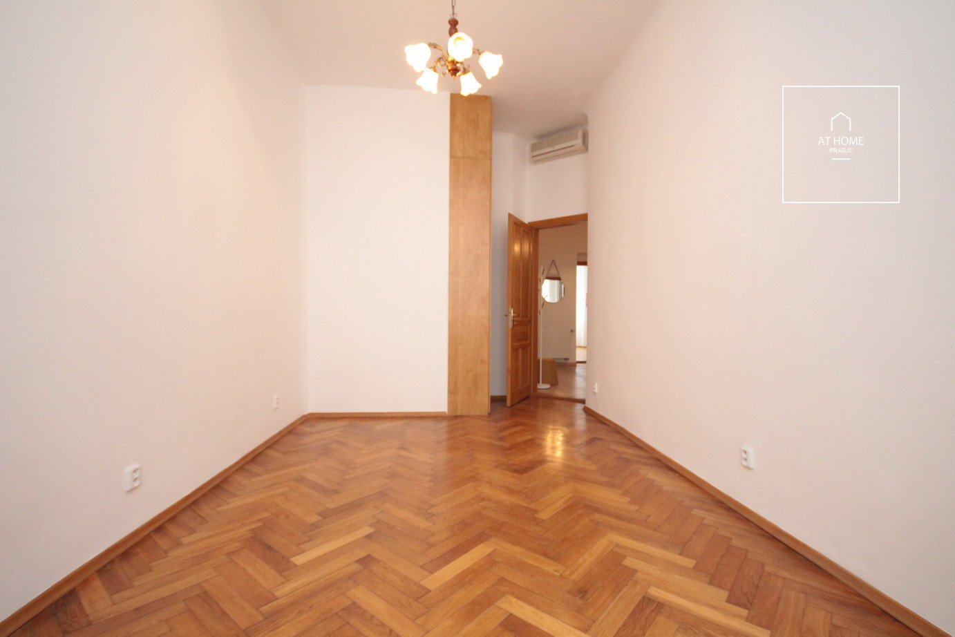 Unfurnished 2-bedroom apartment with small balcony, Art Nouveau building, Staré Město
