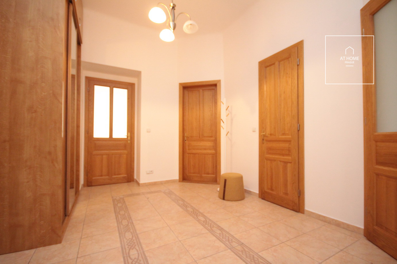 Unfurnished 2-bedroom apartment with small balcony, Art Nouveau building, Staré Město