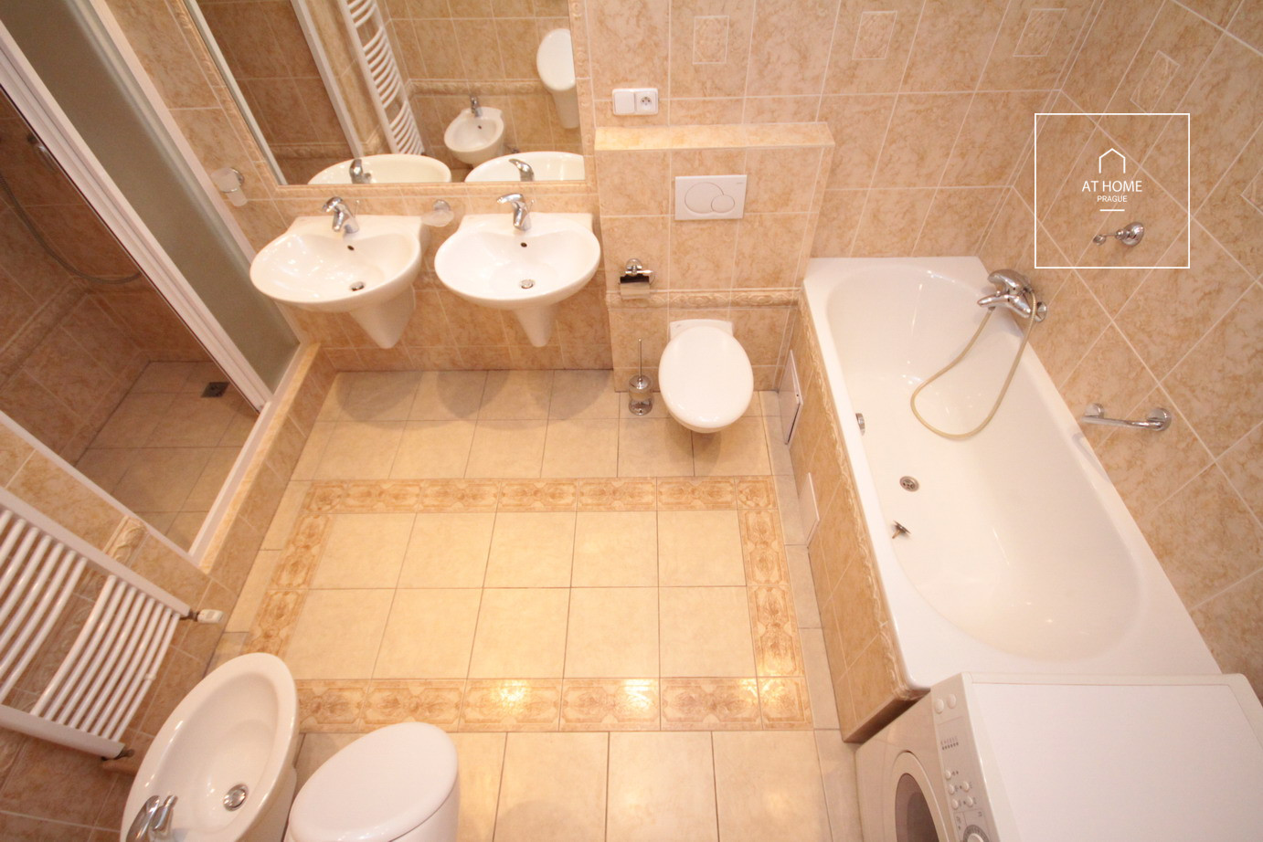 Unfurnished 2-bedroom apartment with small balcony, Art Nouveau building, Staré Město