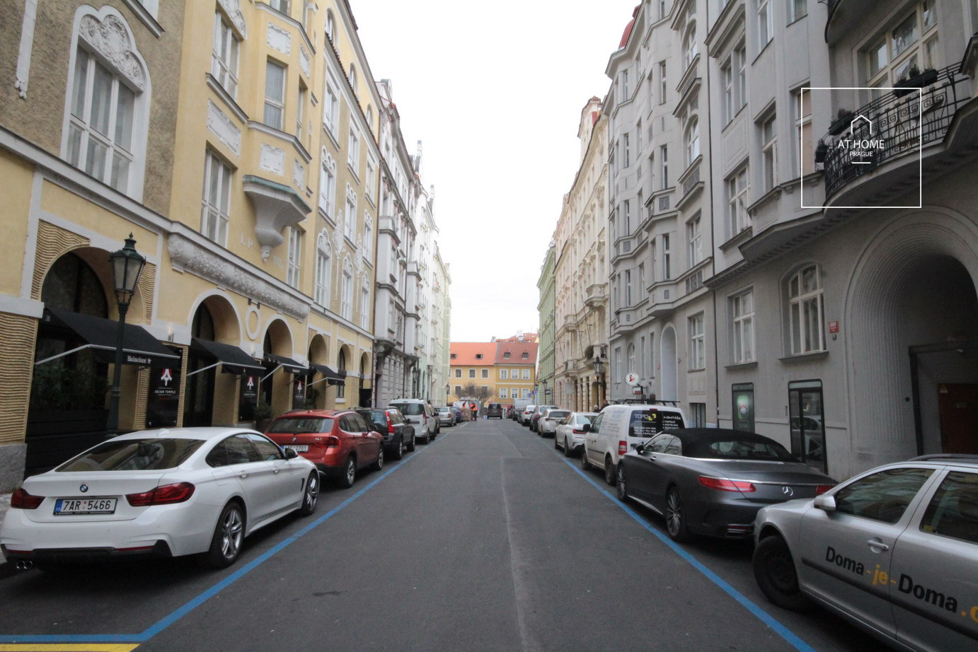 Unfurnished 2-bedroom apartment with small balcony, Art Nouveau building, Staré Město