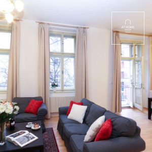 Nice, fully furnished 2-bedroom apartment with balcony, Belgická, Vinohrady